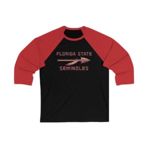 Florida State Seminoles Unisex 3/4 Sleeve Baseball Tee