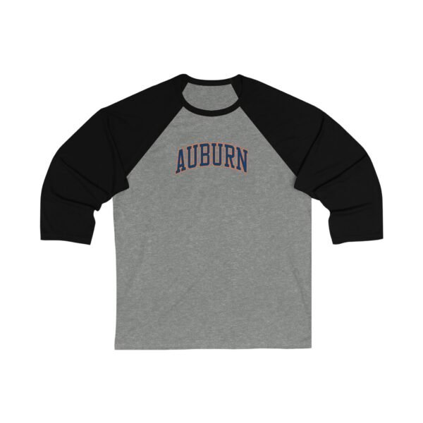 Auburn Tigers Unisex 34 Sleeve Baseball Tee - Image 3