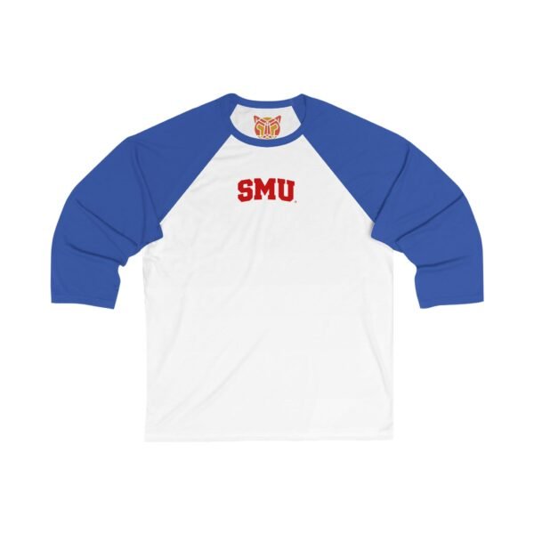 SMU Mustangs Unisex 3/4 Sleeve Baseball Tee - Image 9