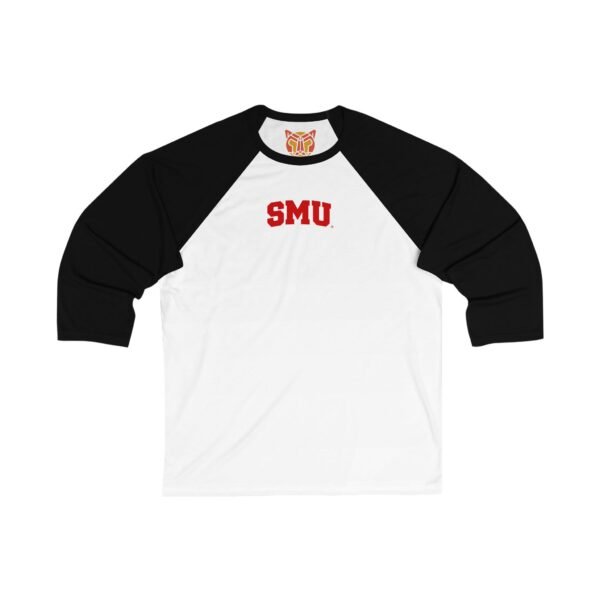 SMU Mustangs Unisex 3/4 Sleeve Baseball Tee