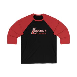 Louisville Cardinals Unisex 3/4 Sleeve Baseball Tee