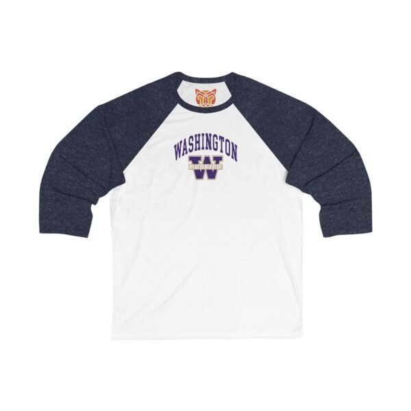 Washington Huskies Unisex 3/4 Sleeve Baseball Tee - Image 5