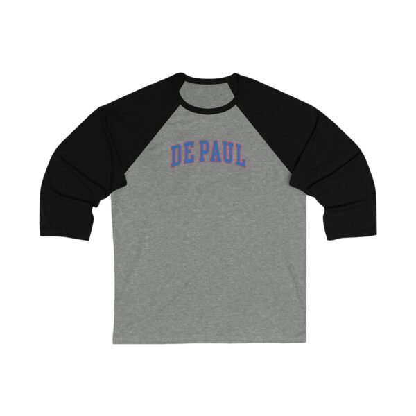 DePaul Blue Demons Unisex 3/4 Sleeve Baseball Tee - Image 3