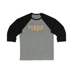 Purdue Boilermakers Unisex 34 Sleeve Baseball Tee
