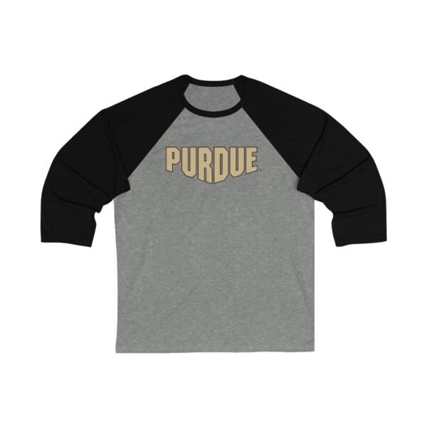 Purdue Boilermakers Unisex 34 Sleeve Baseball Tee
