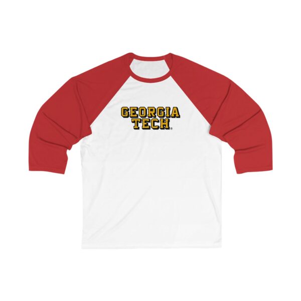 Georgia Tech Yellow Jackets Unisex 3/4 Sleeve Baseball Tee - Image 7