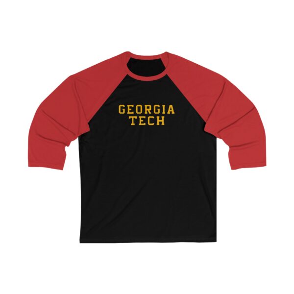 Georgia Tech Yellow Jackets Unisex 3/4 Sleeve Baseball Tee