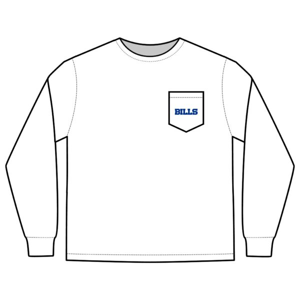 Buffalo Bills Unisex Long Sleeve Pocket T-Shirt - Image 3