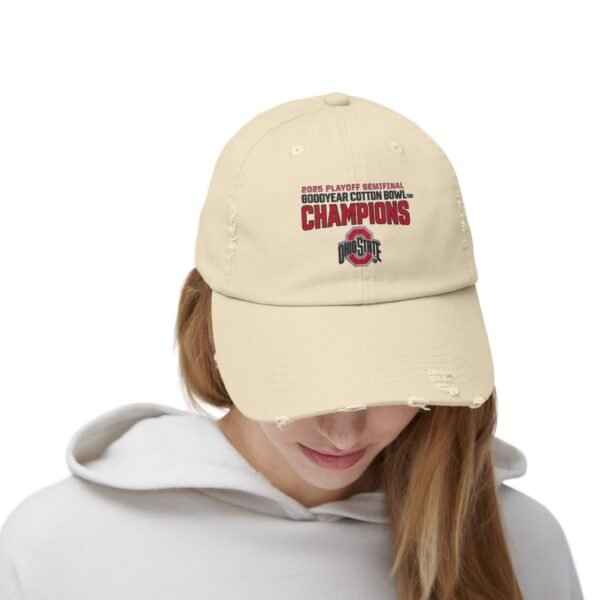Ohio State Buckeyes 2025 National Champions Unisex Distressed Cap - Image 4