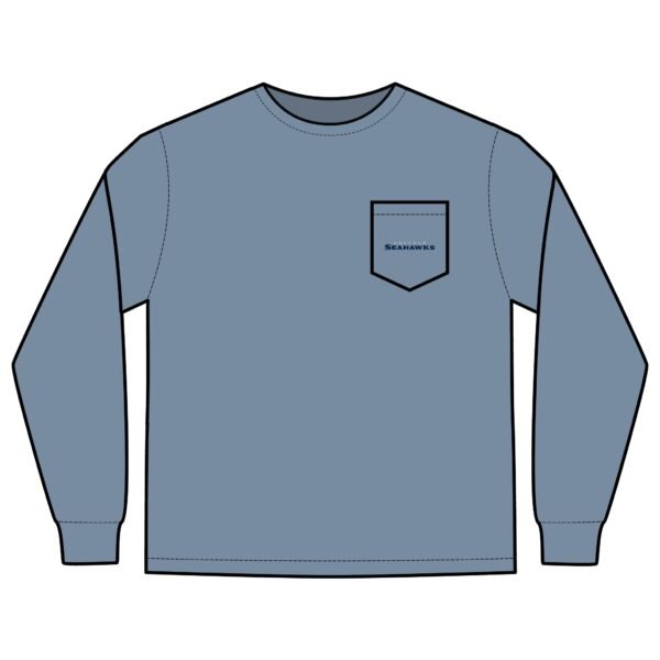 Seattle Seahawks Unisex Long Sleeve Pocket T-Shirt - Image 13