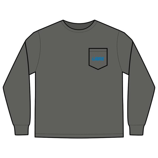 Detroit Lions Unisex Long Sleeve Pocket T-Shirt - Image 13