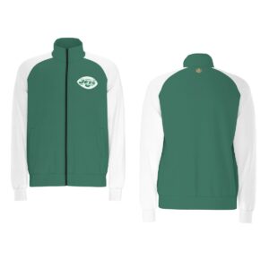 New York Jets Men's Raglan-Sleeve Stand Collar Jacket