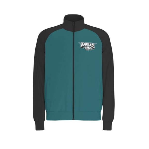 Philadelphia Eagles Men's Raglan-Sleeve Stand Collar Jacket - Image 2