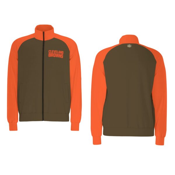 Cleveland Browns Men's Raglan-Sleeve Stand Collar Jacket