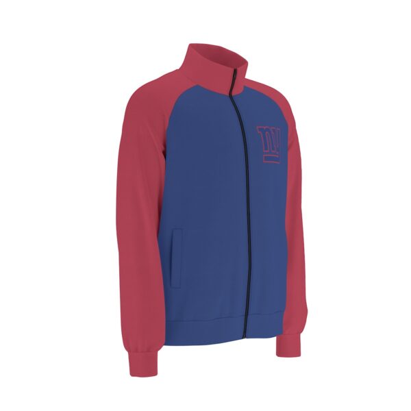 New York Giants Men's Raglan-Sleeve Stand Collar Jacket - Image 4