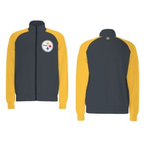 Pittsburgh Steelers Men's Raglan-Sleeve Stand Collar Jacket