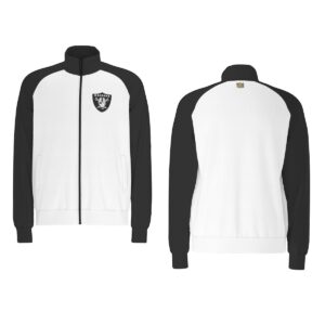 Las Vegas Raiders Men's Raglan-Sleeve Stand Collar Jacket
