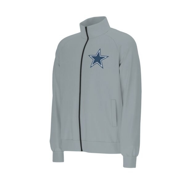 Dallas Cowboys Men's Raglan-Sleeve Stand Collar Jacket - Image 3