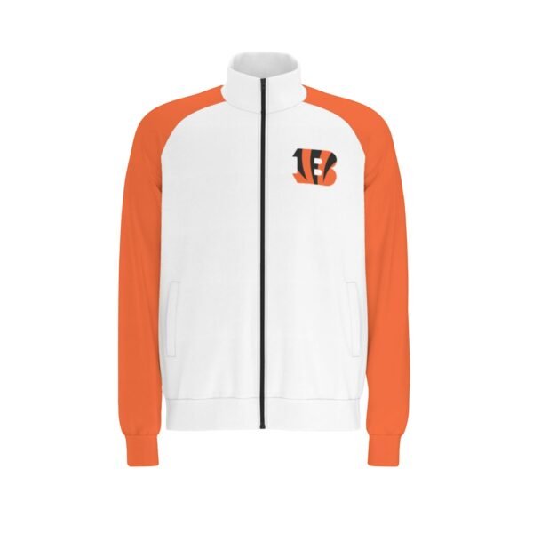 Cincinnati Bengals Men's Raglan-Sleeve Stand Collar Jacket - Image 2