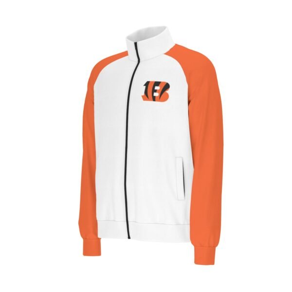 Cincinnati Bengals Men's Raglan-Sleeve Stand Collar Jacket - Image 3