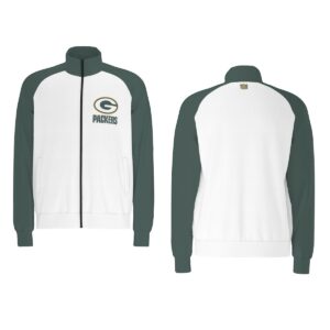 Green Bay Packers Men's Raglan-Sleeve Stand Collar Jacket