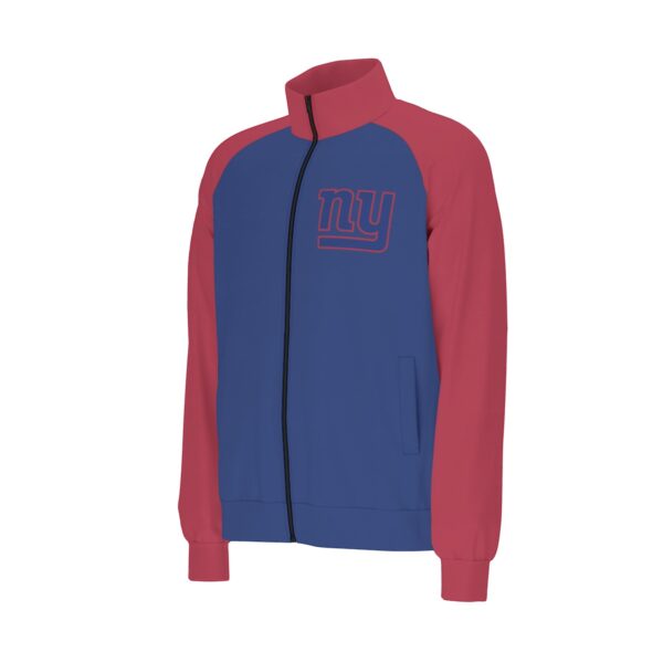 New York Giants Men's Raglan-Sleeve Stand Collar Jacket - Image 3