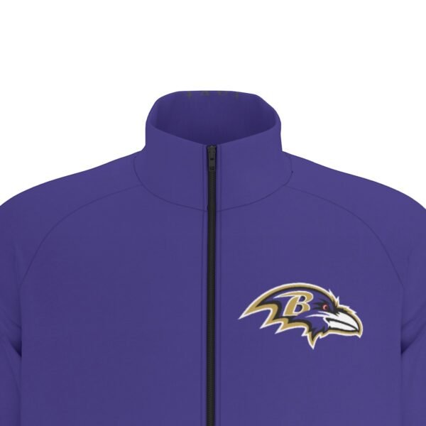 Baltimore Ravens Men's Raglan-Sleeve Stand Collar Jacket - Image 6