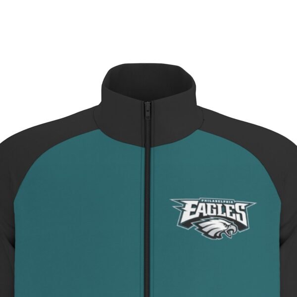 Philadelphia Eagles Men's Raglan-Sleeve Stand Collar Jacket - Image 6