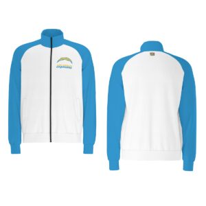 Los Angeles Chargers Men's Raglan-Sleeve Stand Collar Jacket