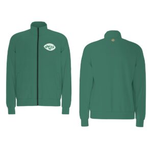 New York Jets Men's Raglan-Sleeve Stand Collar Jacket