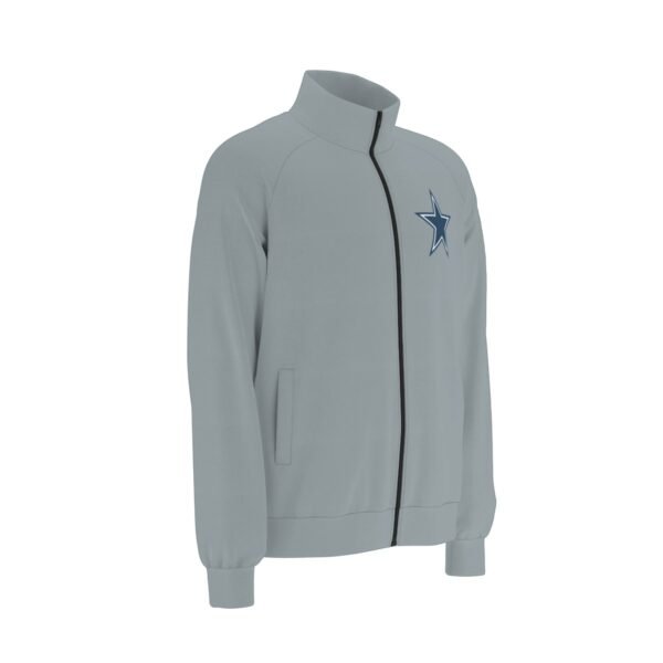 Dallas Cowboys Men's Raglan-Sleeve Stand Collar Jacket - Image 4