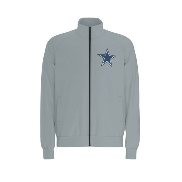Dallas Cowboys Men's Raglan-Sleeve Stand Collar Jacket - Image 2