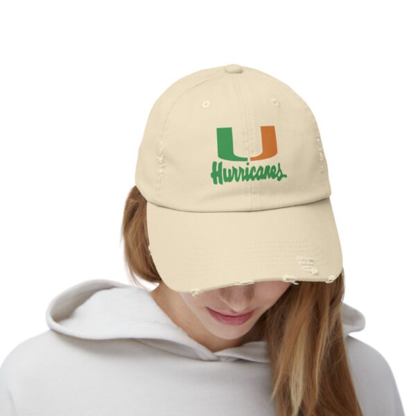 Miami Hurricanes Unisex Distressed Cap - Image 4