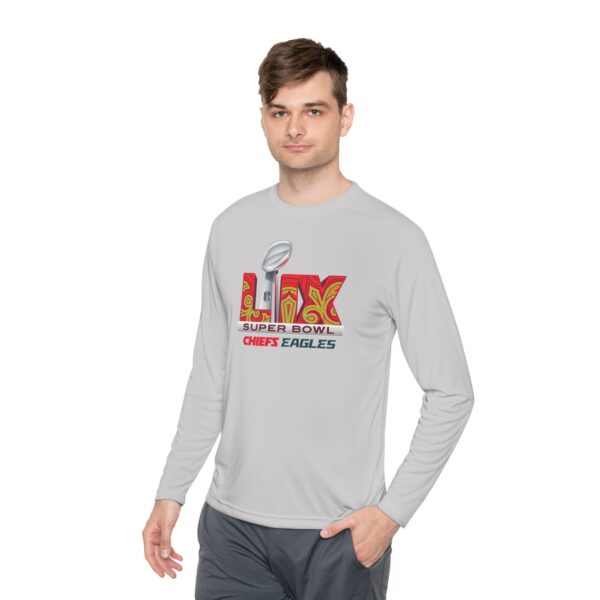 Kansas City Chiefs vs Philadelphia Eagles 2025 Super Bowl LIX Unisex Lightweight Long Sleeve Tee - Image 11