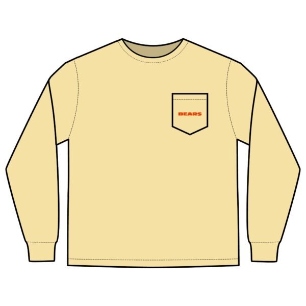 Chicago Bears Unisex Long Sleeve Pocket T-Shirt - Image 3
