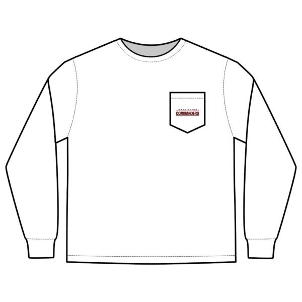 Washington Commanders Unisex Long Sleeve Pocket T-Shirt - Image 3