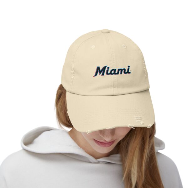 Miami Marlins Unisex Distressed Cap - Image 4