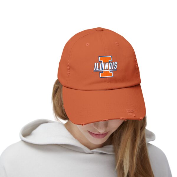 Illinois Fighting Illini Unisex Distressed Cap - Image 8