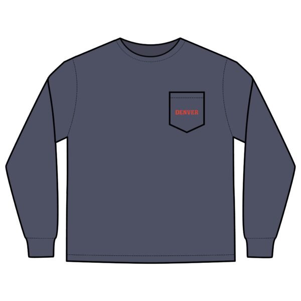Denver Broncos Unisex Long Sleeve Pocket T-Shirt - Image 21