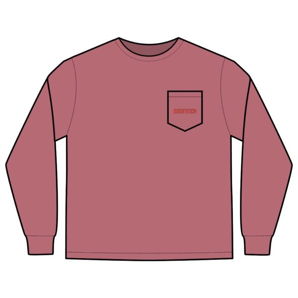 Denver Broncos Unisex Long Sleeve Pocket T-Shirt - Image 5