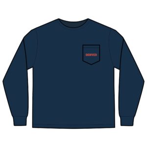 Denver Broncos Unisex Long Sleeve Pocket T-Shirt