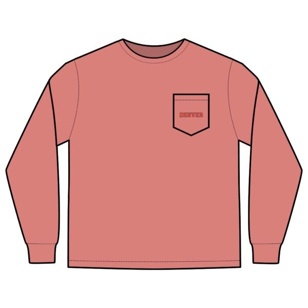Denver Broncos Unisex Long Sleeve Pocket T-Shirt - Image 11
