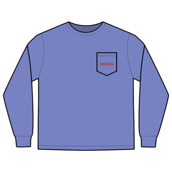Denver Broncos Unisex Long Sleeve Pocket T-Shirt - Image 13