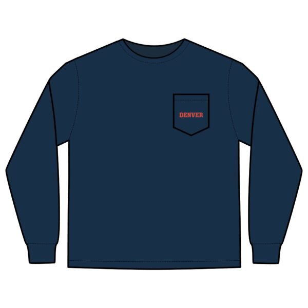 Denver Broncos Unisex Long Sleeve Pocket T-Shirt