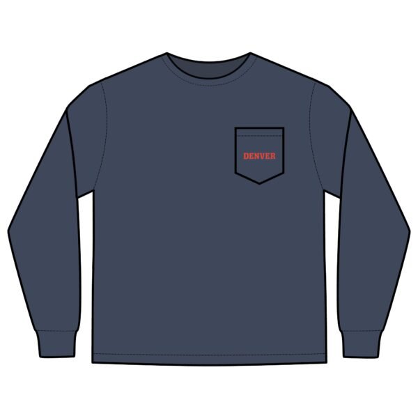 Denver Broncos Unisex Long Sleeve Pocket T-Shirt - Image 19
