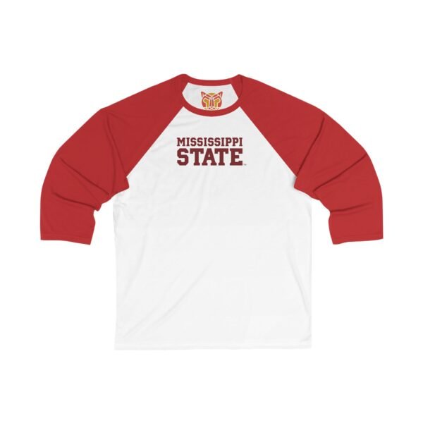 Mississippi State Bulldogs Unisex 3/4 Sleeve Baseball Tee - Image 3