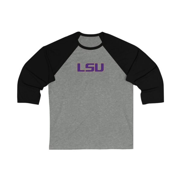 LSU Tigers Unisex 3/4 Sleeve Baseball Tee