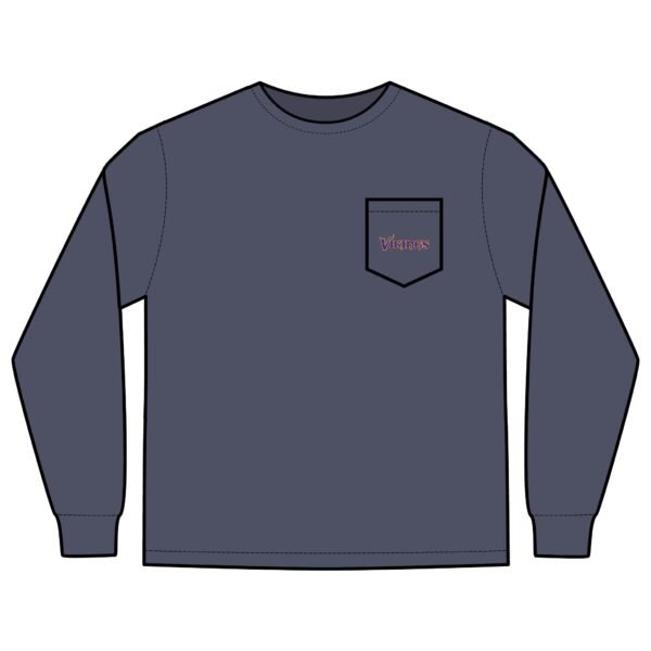 Minnesota Vikings Unisex Long Sleeve Pocket T-Shirt - Image 3