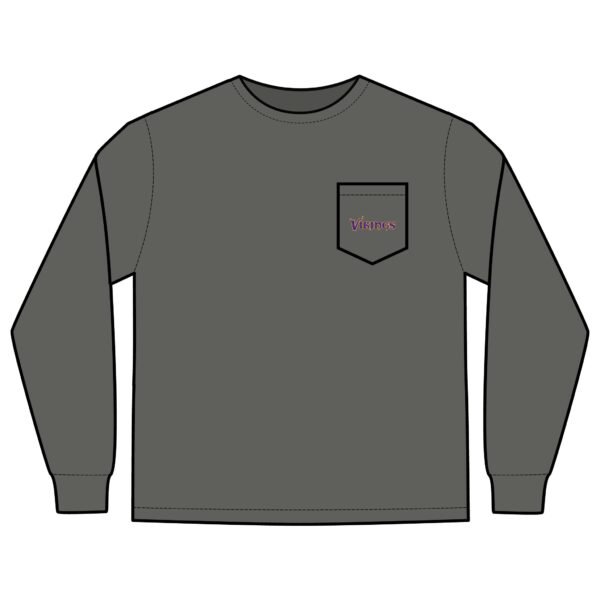 Minnesota Vikings Unisex Long Sleeve Pocket T-Shirt - Image 5