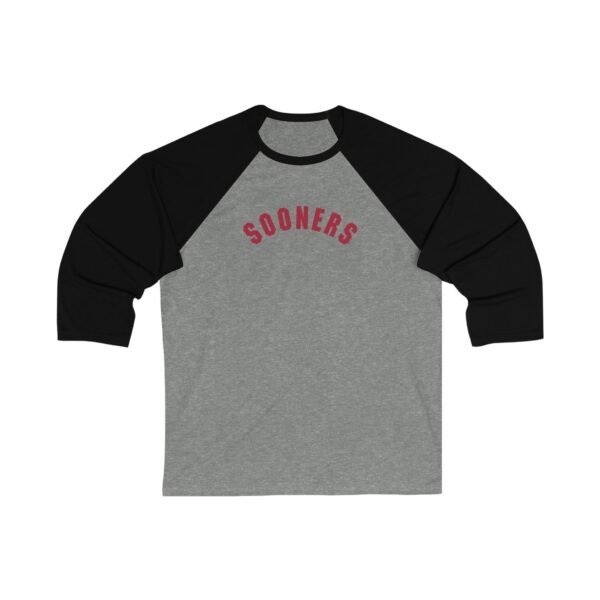 Oklahoma Sooners Unisex 3/4 Sleeve Baseball Tee - Image 3